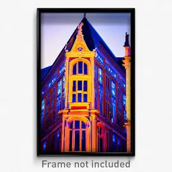 Pixel Art Poster - Spectacular Swedish Architecture (8 Bit Video Game Print)