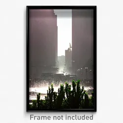 Pixel Art Poster - Watery Mexico City (8 Bit Psychedelic Video Game Print)