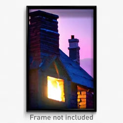 Pixel Art Poster - Familiar Chimney (8 Bit Psychedelic Trippy Video Game Print)