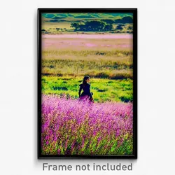 Pixel Art Poster - Brisk Grassland (8 Bit Psychedelic Trippy Video Game Print)