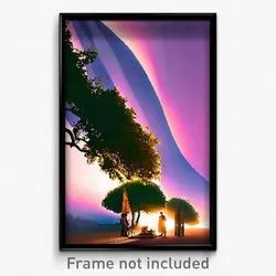 Pixel Art Poster - Vivacious Bivouac (8 Bit Psychedelic Trippy Video Game Print)