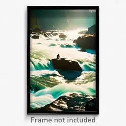 Pixel Art Poster - All Over The Place Rapids (8 Bit Video Game Print)