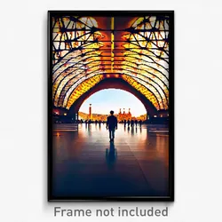 Pixel Art Poster - Adventurous Barcelona (8 Bit Psychedelic Video Game Print)