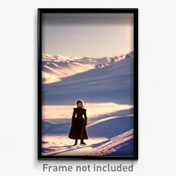 Pixel Art Poster - Cool Snowfields (8 Bit Psychedelic Trippy Video Game Print)