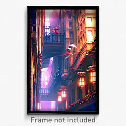 Pixel Art Poster - Elaborate Mews (8 Bit Psychedelic Trippy Video Game Print)