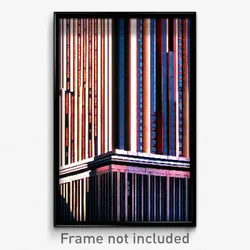 Pixel Art Poster - Upbeat American Architecture (8 Bit Video Game Print)