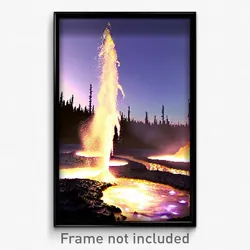 Pixel Art Poster - Spotted Geyser (8 Bit Psychedelic Trippy Video Game Print)