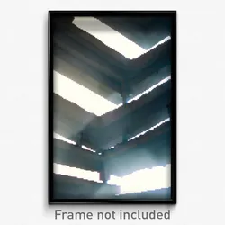 Pixel Art Poster - Conventional Ramparts (8 Bit Psychedelic Video Game Print)