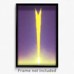 Pixel Art Poster - Yellow Arrowslit (8 Bit Psychedelic Trippy Video Game Print)