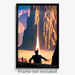 Pixel Art Poster - Sharp Gulch (8 Bit Psychedelic Trippy Weird Video Game Print)