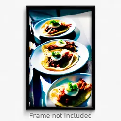 Pixel Art Poster - Grandiose Tacos (8 Bit Psychedelic Trippy Video Game Print)