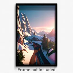 Pixel Art Poster - Impeccable Tundra (8 Bit Psychedelic Trippy Video Game Print)