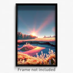 Pixel Art Poster - Frosty Cove (8 Bit Psychedelic Trippy Weird Video Game Print)