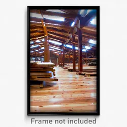 Pixel Art Poster - Polished Lumber Yard (8 Bit Psychedelic Video Game Print)