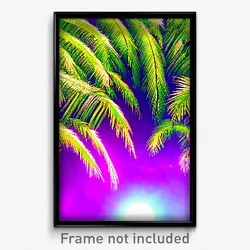 Pixel Art Poster - Flashy Grass (8 Bit Psychedelic Trippy Video Game Print)