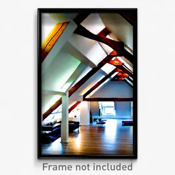 Pixel Art Poster - Outstanding Loft (8 Bit Psychedelic Trippy Video Game Print)