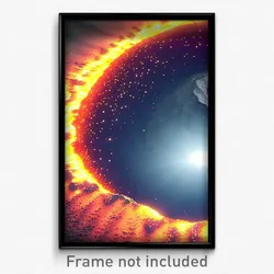 Pixel Art Poster - Polished Crater (8 Bit Psychedelic Trippy Video Game Print)