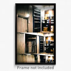 Pixel Art Poster - International Storage Room (8 Bit Video Game Print)