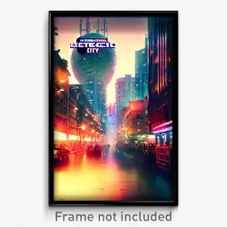 Pixel Art Poster - International Exotic City (8 Bit Video Game Print)
