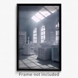 Pixel Art Poster - White Apothecary (8 Bit Psychedelic Trippy Video Game Print)