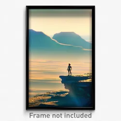 Pixel Art Poster - Far Plateau (8 Bit Psychedelic Trippy Weird Video Game Print)