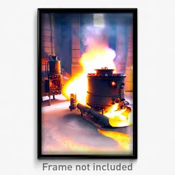 Pixel Art Poster - Fluid Furnace (8 Bit Psychedelic Trippy Video Game Print)