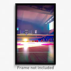 Pixel Art Poster - Beautiful Court (8 Bit Psychedelic Trippy Video Game Print)