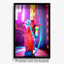 Pixel Art Poster - Vibrating Vestibule (8 Bit Psychedelic Video Game Print)