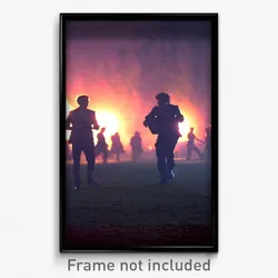 Pixel Art Poster - Shadowy Fest (8 Bit Psychedelic Trippy Video Game Print)