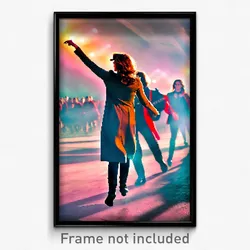 Pixel Art Poster - Vivacious March (8 Bit Psychedelic Trippy Video Game Print)