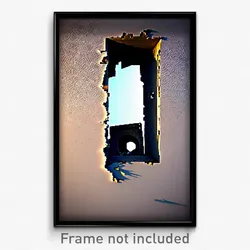 Pixel Art Poster - Tattered Bolt Hole (8 Bit Psychedelic Video Game Print)