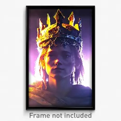 Pixel Art Poster - Rough Crown (8 Bit Psychedelic Trippy Weird Video Game Print)