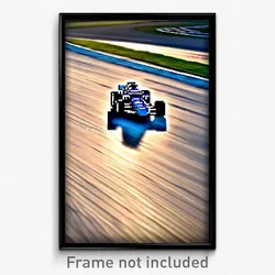 Pixel Art Poster - Blissful Racetrack (8 Bit Psychedelic Video Game Print)