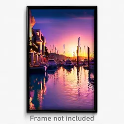 Pixel Art Poster - Grandiose Marina (8 Bit Psychedelic Trippy Video Game Print)