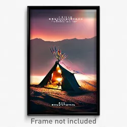 Pixel Art Poster - Silly Bivouac (8 Bit Psychedelic Trippy Video Game Print)