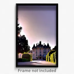 Pixel Art Poster - Frightening Chateau (8 Bit Psychedelic Video Game Print)