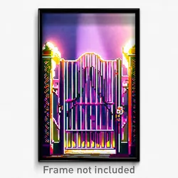 Pixel Art Poster - Brilliant Gate (8 Bit Psychedelic Trippy Video Game Print)