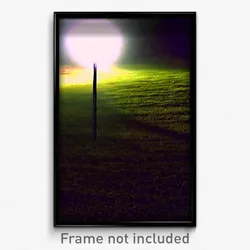 Pixel Art Poster - Dark Lawn (8 Bit Psychedelic Trippy Weird Video Game Print)