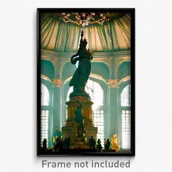 Pixel Art Poster - Magnificent Statue (8 Bit Psychedelic Video Game Print)