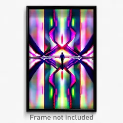 Pixel Art Poster - Kaleidoscopic Meeting Place (8 Bit Video Game Print)