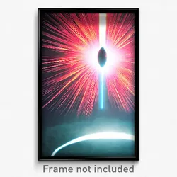 Pixel Art Poster - Striking Neutron (8 Bit Psychedelic Trippy Video Game Print)