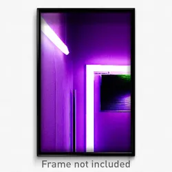 Pixel Art Poster - Purple Wall (8 Bit Psychedelic Trippy Weird Video Game Print)