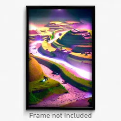 Pixel Art Poster - Well Made Earthworks (8 Bit Psychedelic Video Game Print)