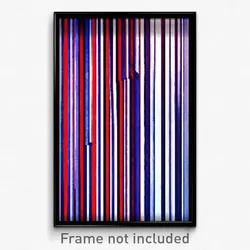 Pixel Art Poster - Striped Bank (8 Bit Psychedelic Trippy Video Game Print)