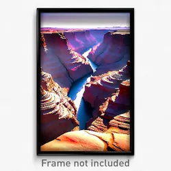 Pixel Art Poster - Massive Canyon (8 Bit Psychedelic Trippy Video Game Print)
