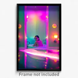 Pixel Art Poster - Pretty Baths (8 Bit Psychedelic Trippy Video Game Print)
