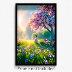 Pixel Art Poster - Memorable Spring (8 Bit Psychedelic Trippy Video Game Print)