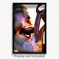 Pixel Art Poster - Rusty Mouth (8 Bit Psychedelic Trippy Weird Video Game Print)