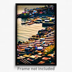 Pixel Art Poster - Cluttered Jetty (8 Bit Psychedelic Trippy Video Game Print)