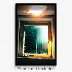 Pixel Art Poster - Dirty Window (8 Bit Psychedelic Trippy Video Game Print)
